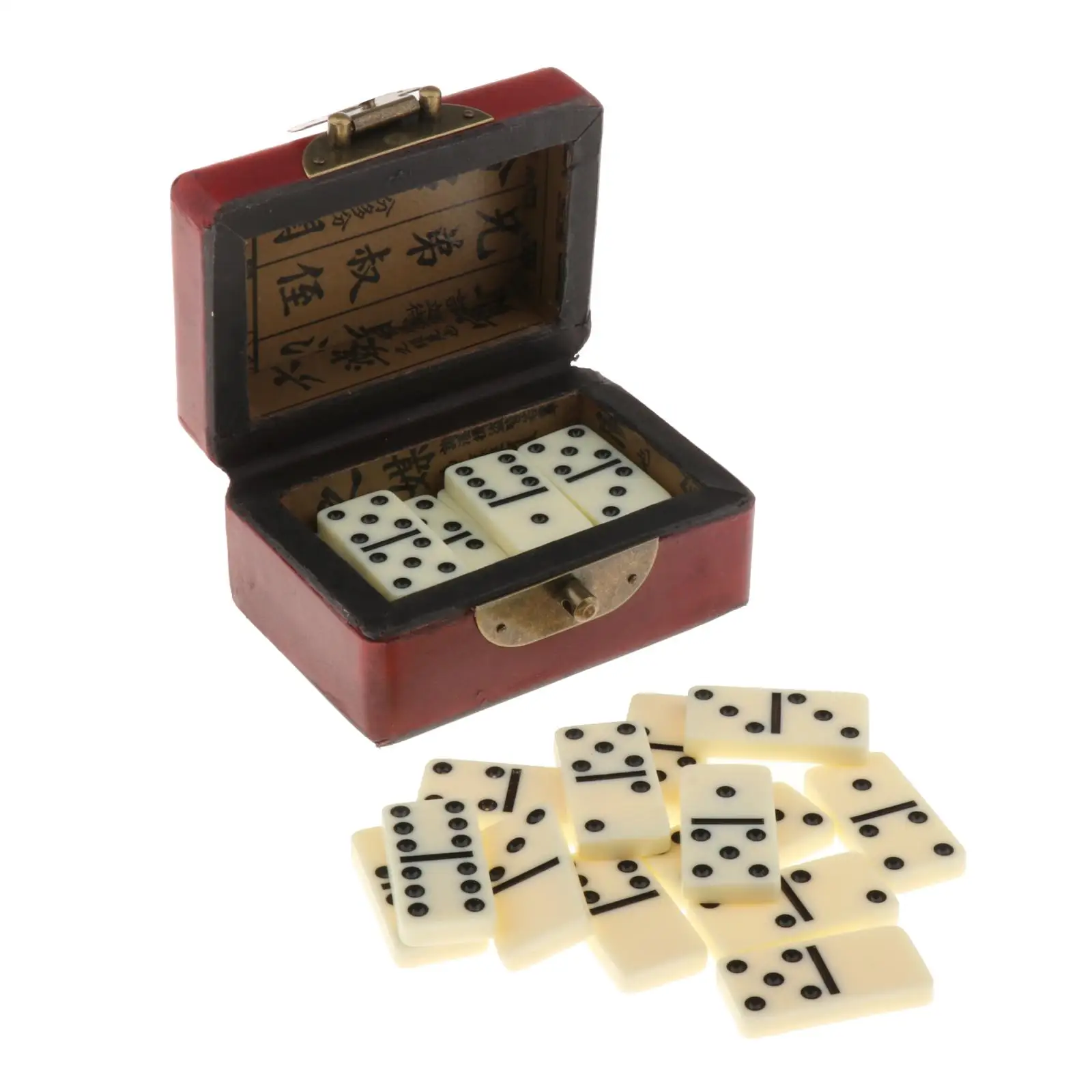 Double Six 28 Dominoes Set With Storage Box Traditional Classic Entertainment Recreational Party Table Board Games Toy