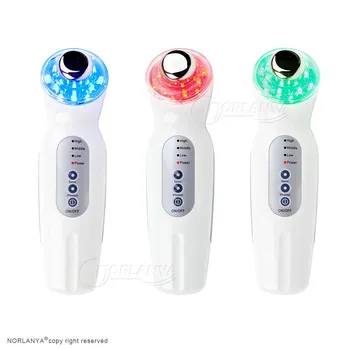 

Handy Ultrasonic LED Light Therapy Facial Massager, 3Mhz Sonic Skin Care, Red, Blue & Green Photontherapy, Rechargeable