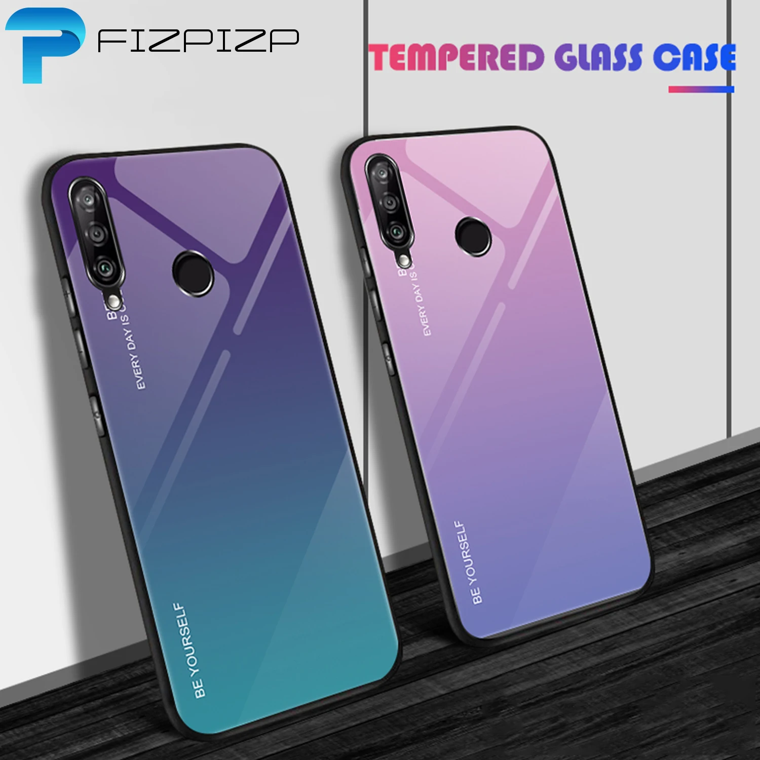 Градиентный чехол из закаленного стекла для телефона Huawei Y6 Y7 Y9 Prime 2019 Honor 10i 10 9 Lite 20