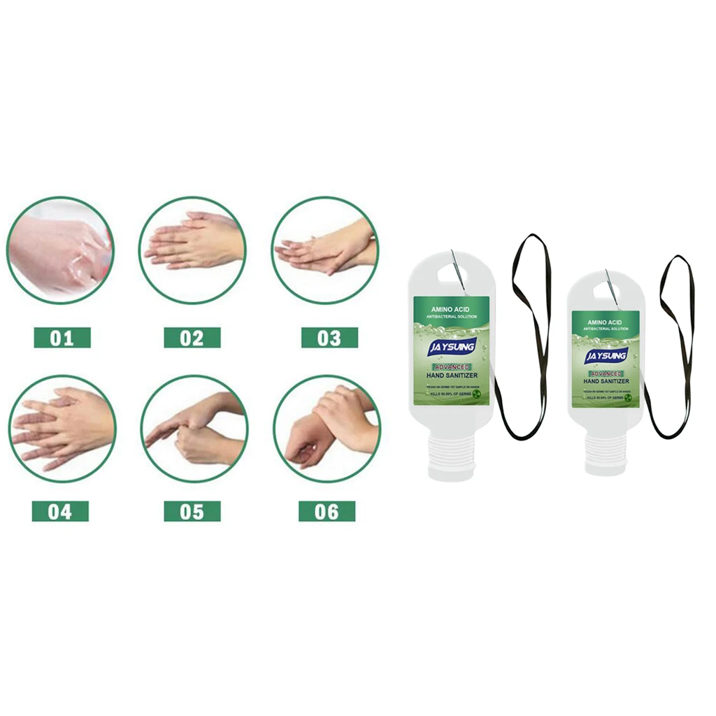 30/50ml Travel Portable Hand Sanitizer Gel Antibacteria Moisturizing Liquid Disposable No Clean Waterless Antibacterial Hand Gel