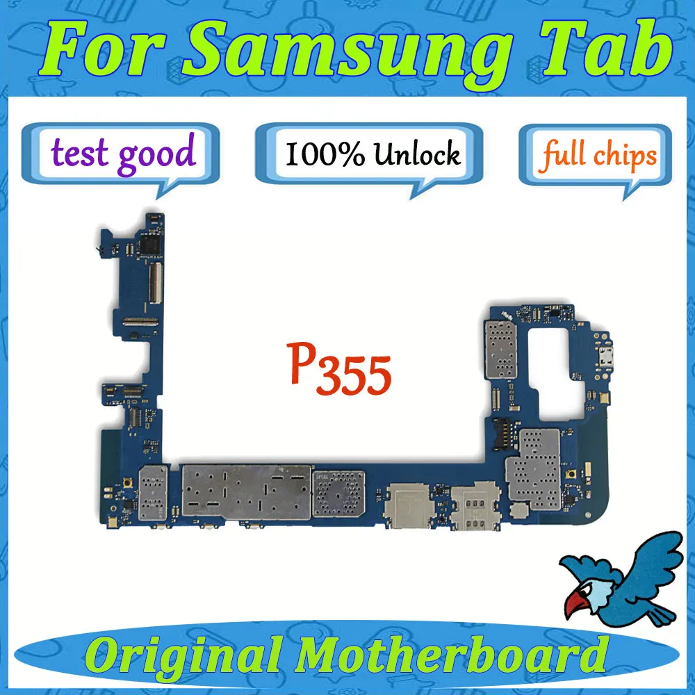 Разблокировка рабочей материнской платы Материнская плата для samsung Galaxy Tab A 8,0 P355 P350 материнская плата с полным чипом разблокированная материнская плата