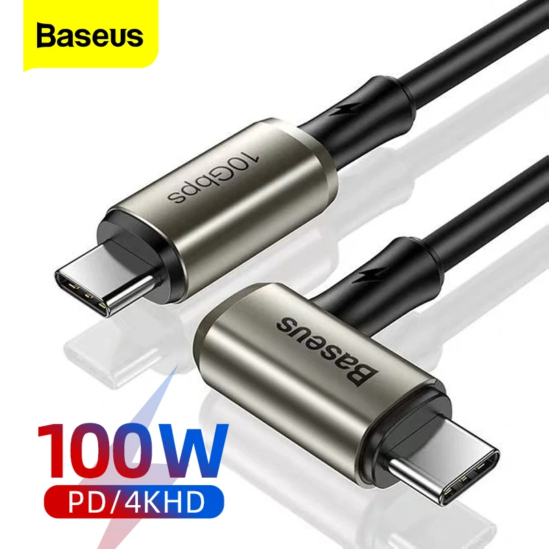Кабель Baseus PD 100 Вт с USB C на Type для быстрой зарядки 4 0 QC 3 быстрое зарядное устройство