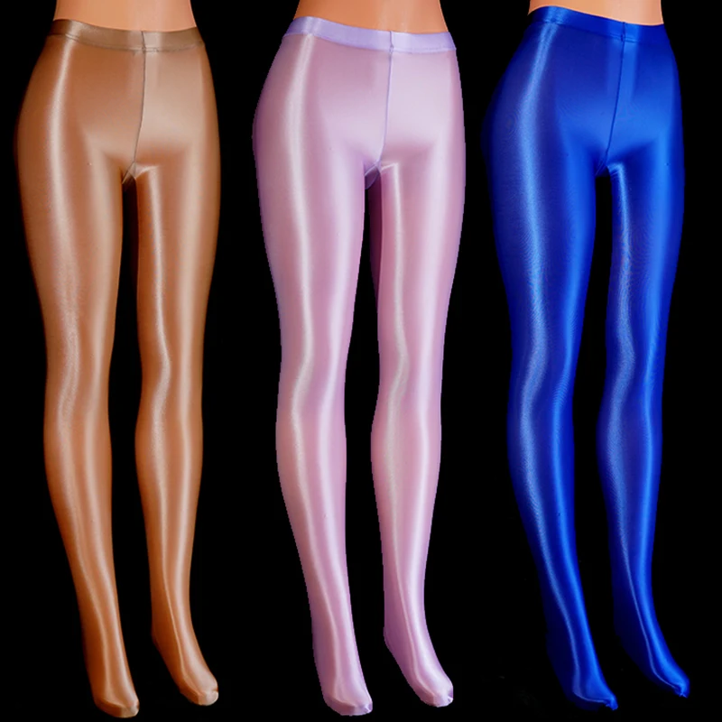 Legging Brillant FUTURO FASHION Pour Femme - Taille Haute, Non Transparent