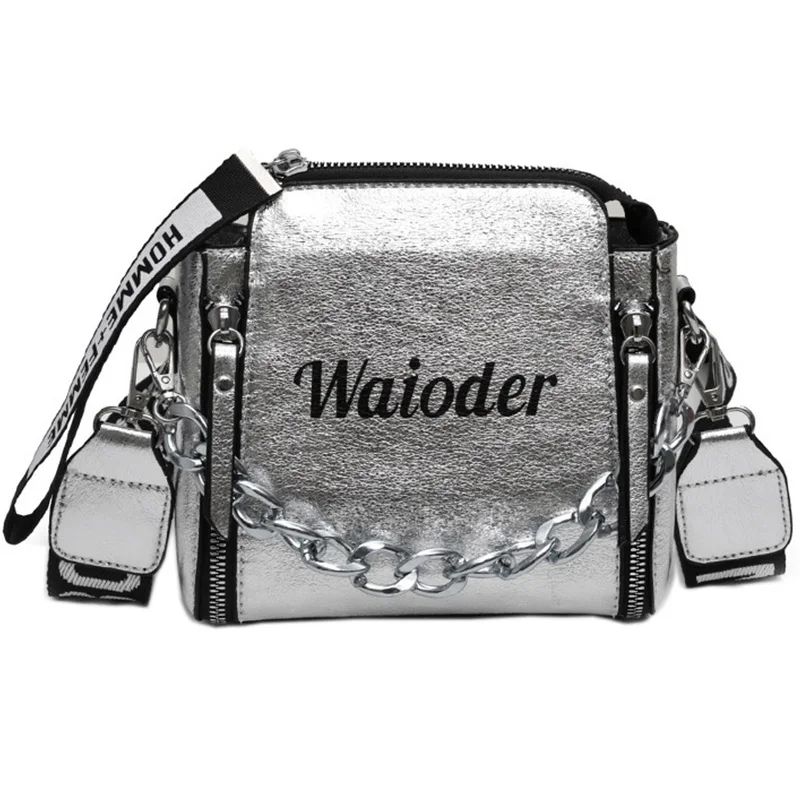 

Ms.Letter Shoulder Bag Ms.Handbag Holiday Pu Messenger Bag Exquisite Messenger Bag Silver