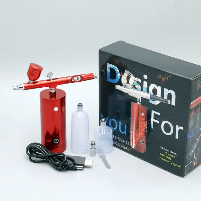 Modell Airbrush Kézzel Készített Gunshi Gundam Színező Szerszám Marker Légszivattyú Beállított Hordozható Spray-Festékpisztoly Elektromos