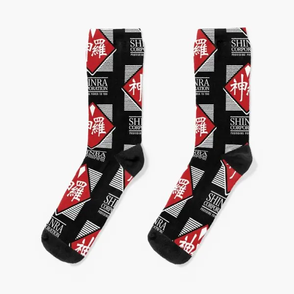 Final Fantasy Vii Shinra Corp T Shirt Crew Socks Black Ankle Women Best Mens Knee High | Женская одежда