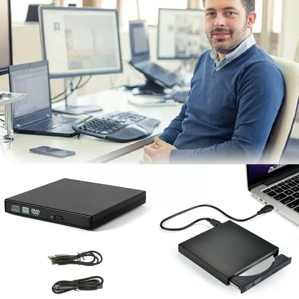 Чехол для внешнего DVD ROM/CD-RW USB 2 0 ноутбуков настольных ПК оптических дисков SATA на