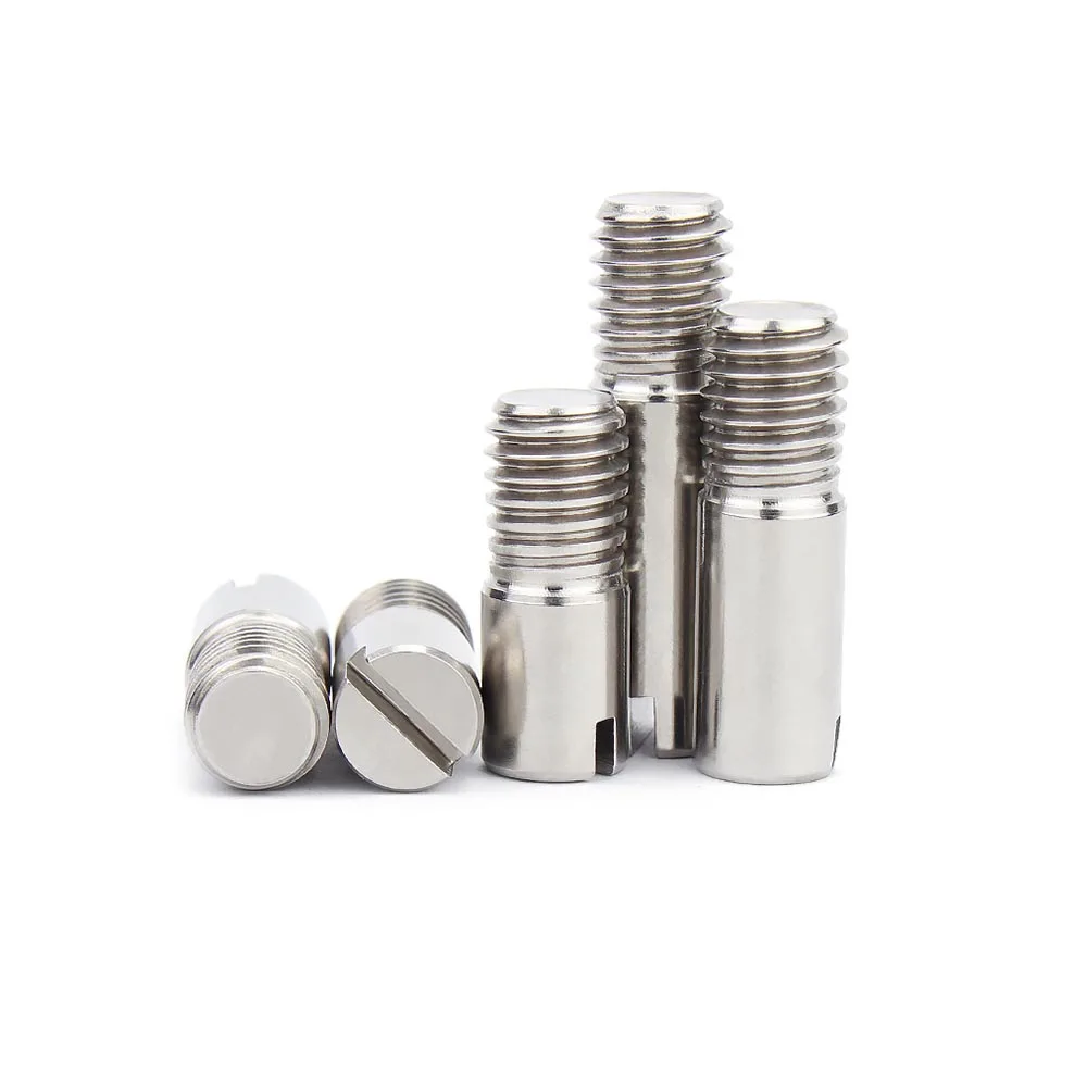 Stainless Steel Dowel Pin 2/10x M2 M2.5 M3 M4 M5 M6 M8 M10 GB878 304 A2 Outside Thread Solid Slotted Head Positioning Roll Shaft