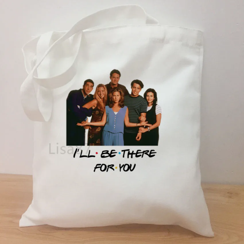 Casual shoulder large capacity simple shopping bag Friends TV Fans girls hand bag women simple package bag Tote Bag