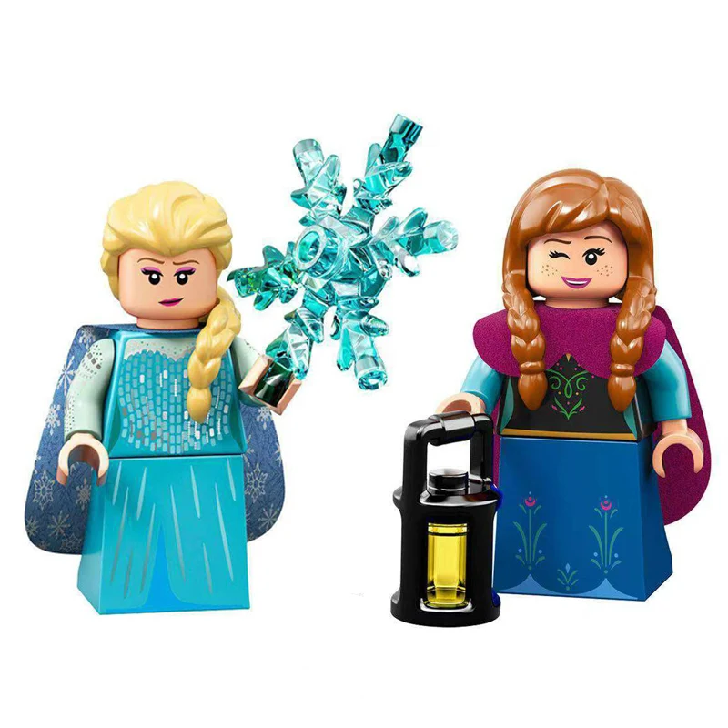 

Legoinglys Princess block Girls Princess Action Toys Snow White Elsa Anna Cinderella Friends Dolls Building Block Children Gift