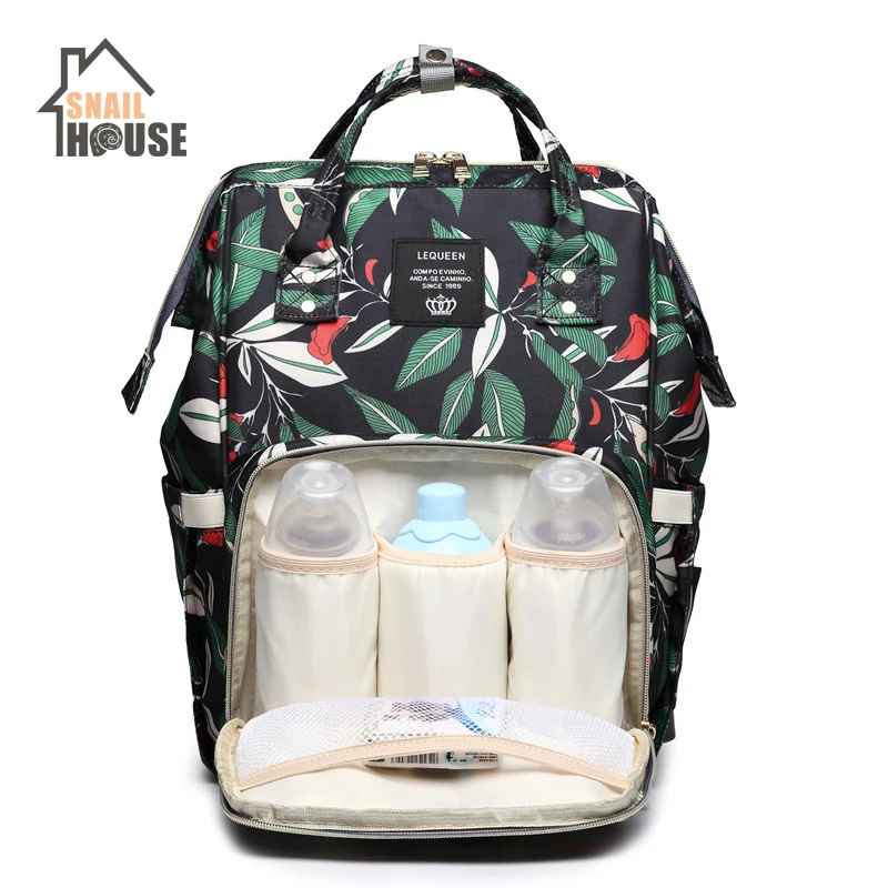 Snailhouse, модная сумка для подгузников, для мамы, рюкзак для путешествий, сумка для коляски, для беременных, большие сумки для подгузников, с принтом, водонепроницаемые, уличные, детские сумки