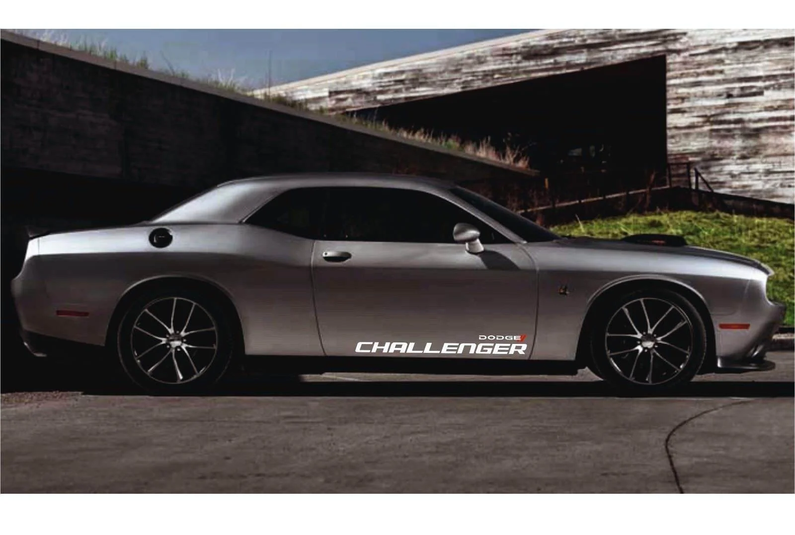 Для 1 пары/2 шт DODGE CHALLENGER racing stripes графика Винил Логотип наклейки на кузов боковая наклейка