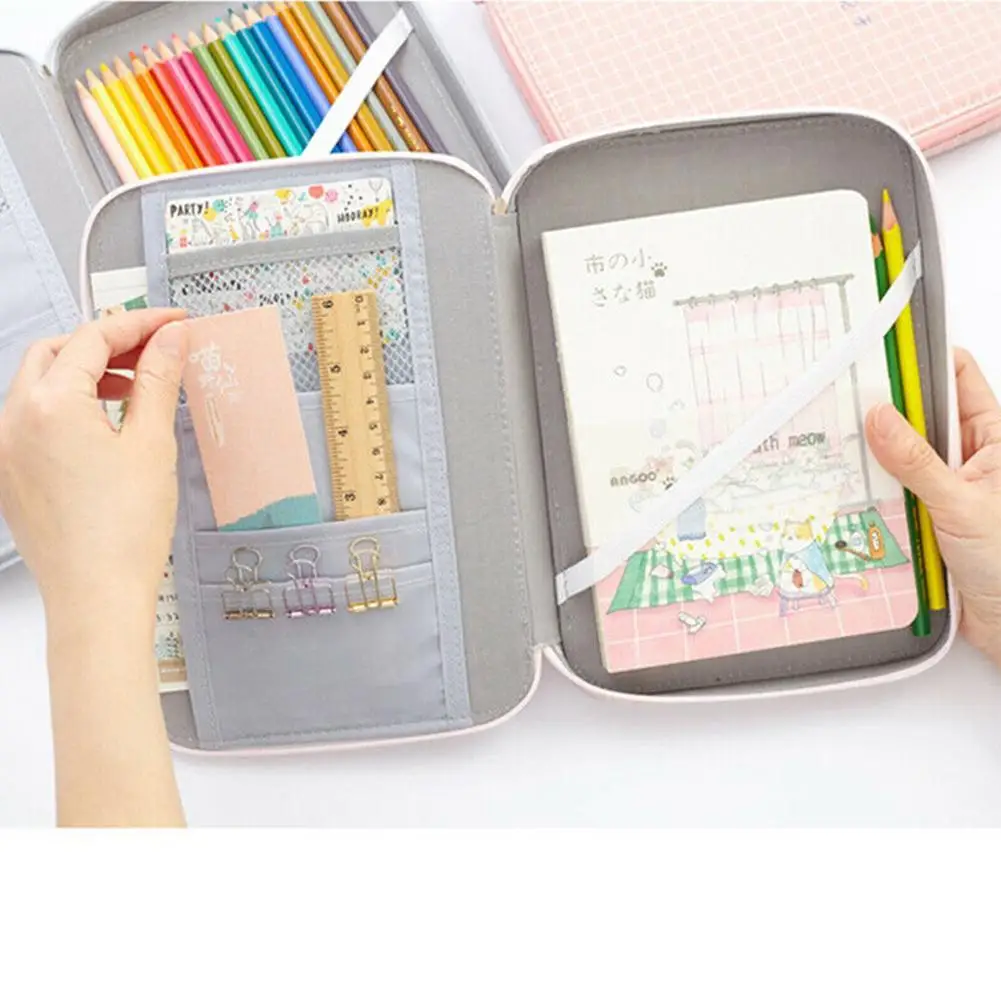 

Kawaii Pencil Case Multi-function Large Capacity Pen Box Student Gift Storage Bag Cute Carttoon For Ipad Phone School Stationery