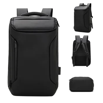

Waterproof Solid Large Backpack Men Laptop Bags Black Backpack Man Travel Backpack Teenager Book-bag Oxford Backpack