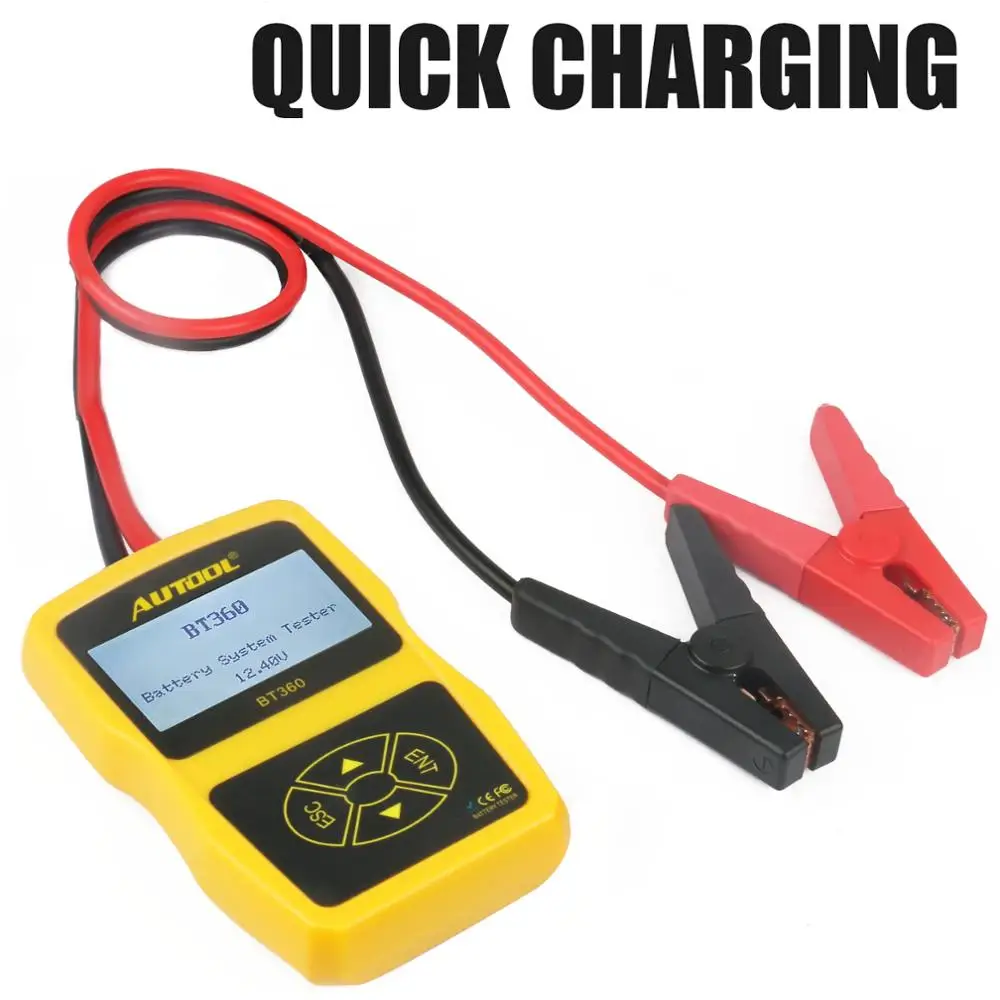 

AUTOOL BT360 12V Car Battery Tester Analyzer Automotive Diagnostic Batterys Analyzer Diagnostic Tool Batter than BT100