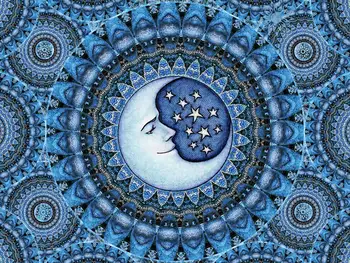 

Moon 3D Tapestry by Dan Morris Wall Hanging