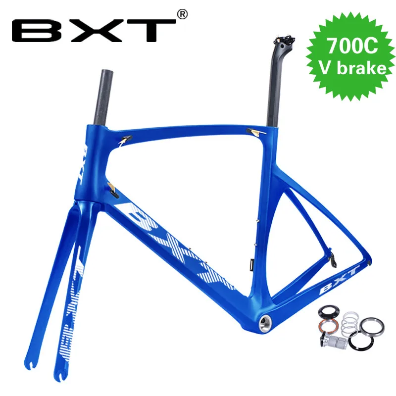 Top BXT Carbon Road Frame 700C V brakes Di2 Mechanical UD matte glossy cycling race bicycle frameset Free shipping 0