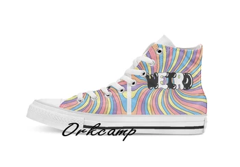 

Weird Custom Casual High Top lace-up Canvas shoes sneakers Drop shipping