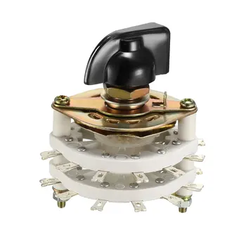 

uxcell 2P10T 2 Pole 10 Position 2 Deck Band Channel Rotary Switch Selector with Knob