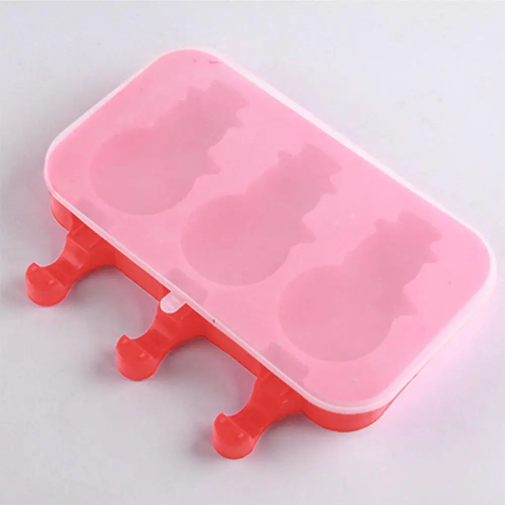 HobbyLane, многофункциональная силиконовая форма для мороженого с крышкой, держатель для мороженого, форма для замороженного льда с деревянными палочками, кухонные инструменты - Цвет: 1