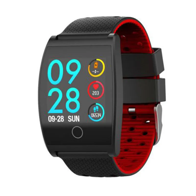 Red Yulubu QS05 наручные Смарт-часы кровяное давление кислородный смарт-браслет персонализированные часы циферблат монитор сердечного ритма фитнес-браслет - Цвет: Red