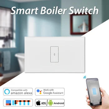 

WiFi Smart Boiler Water Heater Switch NEW 4400W App Timer Sechdule ON Voice Control Google Home Smart Life For ios/Android