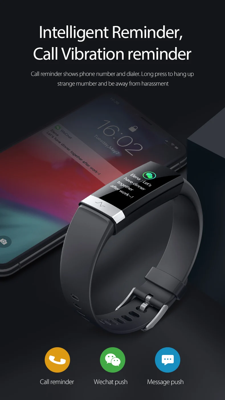 MKS Smartband, измеритель артериального давления, умный Браслет, пульсометр, PPG, ЭКГ, умный Браслет, фитнес-трекер, электронный браслет