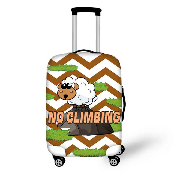 ELVISWORDS защитный чехол для чемодана с рисунком животных из мультфильма эластичный пылезащитный чехол для багажа водонепроницаемые аксессуары для путешествий - Цвет: CDWX1437LMS