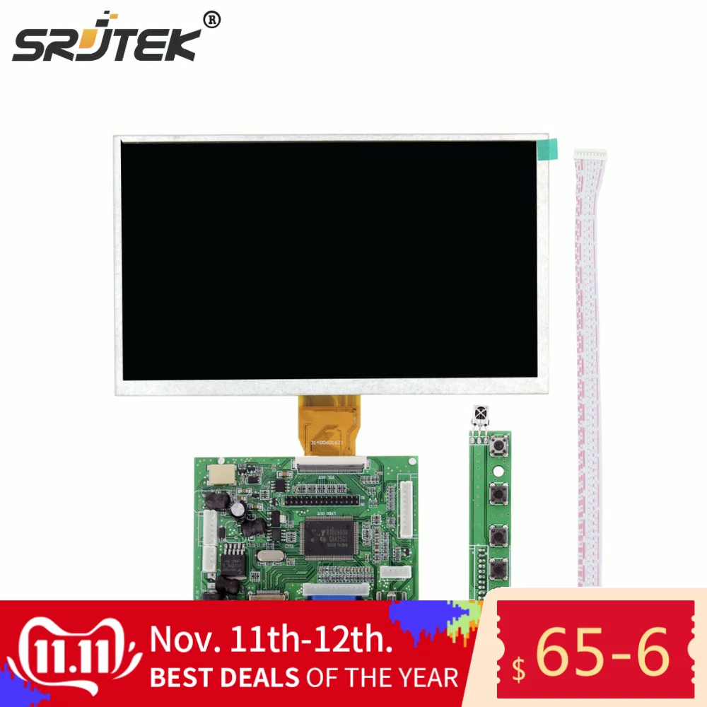Srjtek 9 дюймов Дисплей ЖК-дисплей TFT экран Дисплей модуль HDMI + VGA + Видео драйвер платы для Raspberry Pi