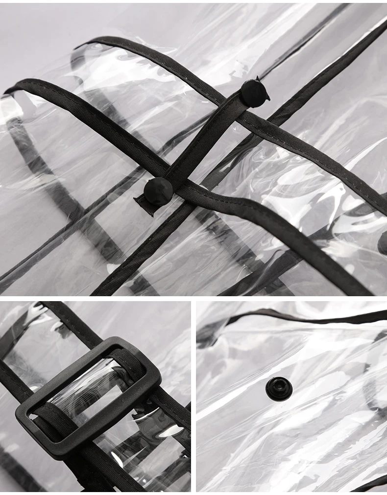 Fashion EVA Transparent Soft Rain Cover Long Raincoat Woment Hemmed Belt Long Performance Playing With Water