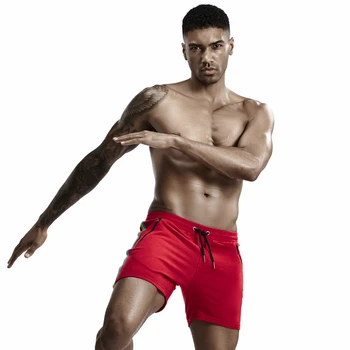 

New Seobean men's short solid color home shorts 100% cotton breathable casual shorts 4 colors