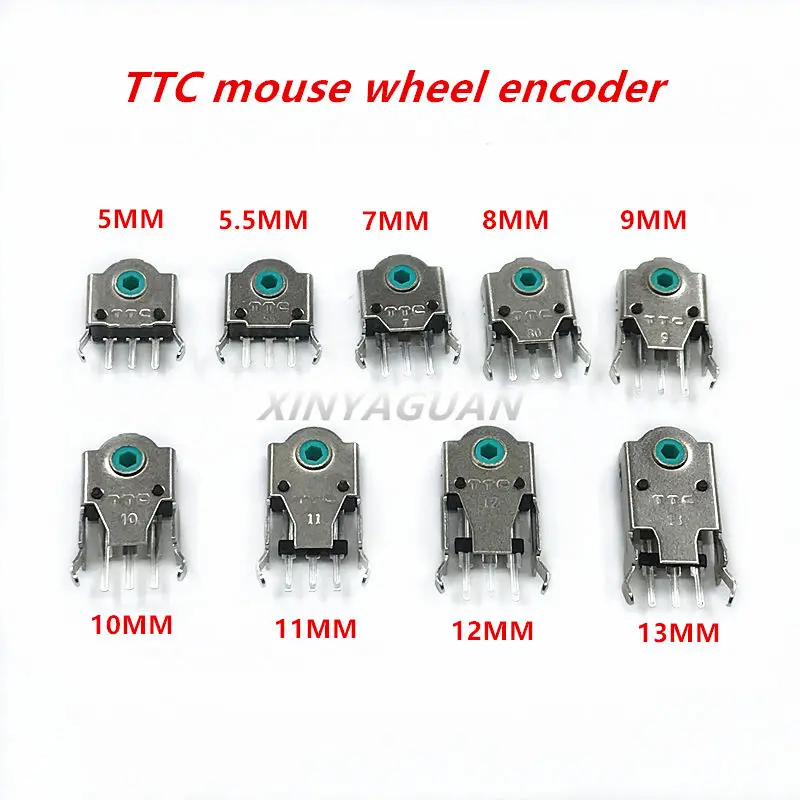 

2Pcs Original Highly Accurate TTC Mouse roller wheel Encoder 5mm 5.5mm 7mm 8mm 9mm 10mm 11mm 12mm 13mm Green Core Mouse Decoder