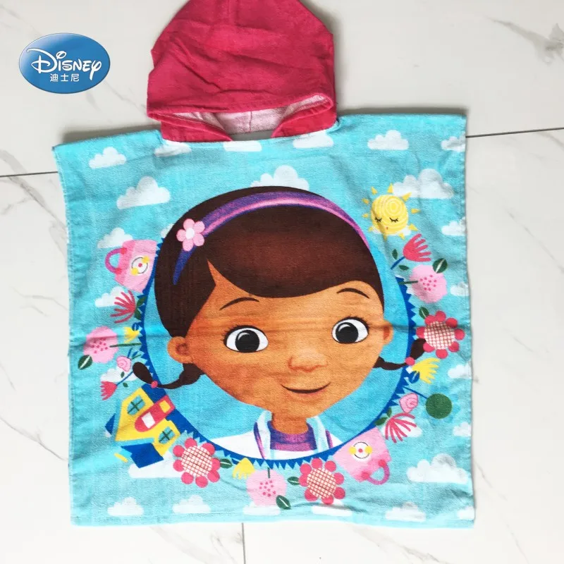 Диснеевских мультфильмов доктор Mc Stuffins детское полотенце с капюшоном банное