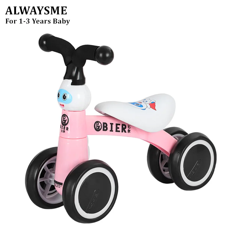 JayCreer-Andador de bebé, bicicleta de equilibrio con 4 ruedas para edades de 12 a 36 meses
