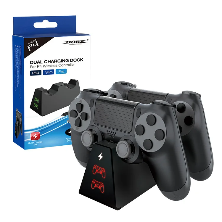 Red Быстрая зарядка PS4 Contrpller зарядная док-станция с двойной ручкой зарядная станция со Светодиодный индикатор для Playstation 4 PS4 Slim/PS4 Pro - Цвет: Red