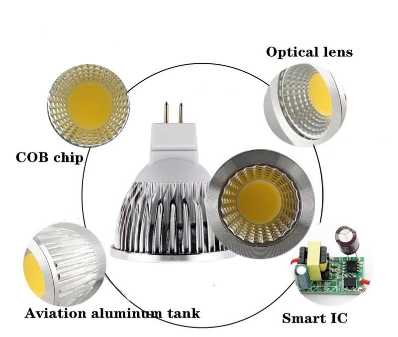 10X затемняемый MR16 Светодиодный прожектор 9 Вт/12 Вт/15 Вт Светодиодный светильник AC12V «COB» прожектор Светодиодный светильник MR16 Светодиодный теплый белый/холодный белый/белый