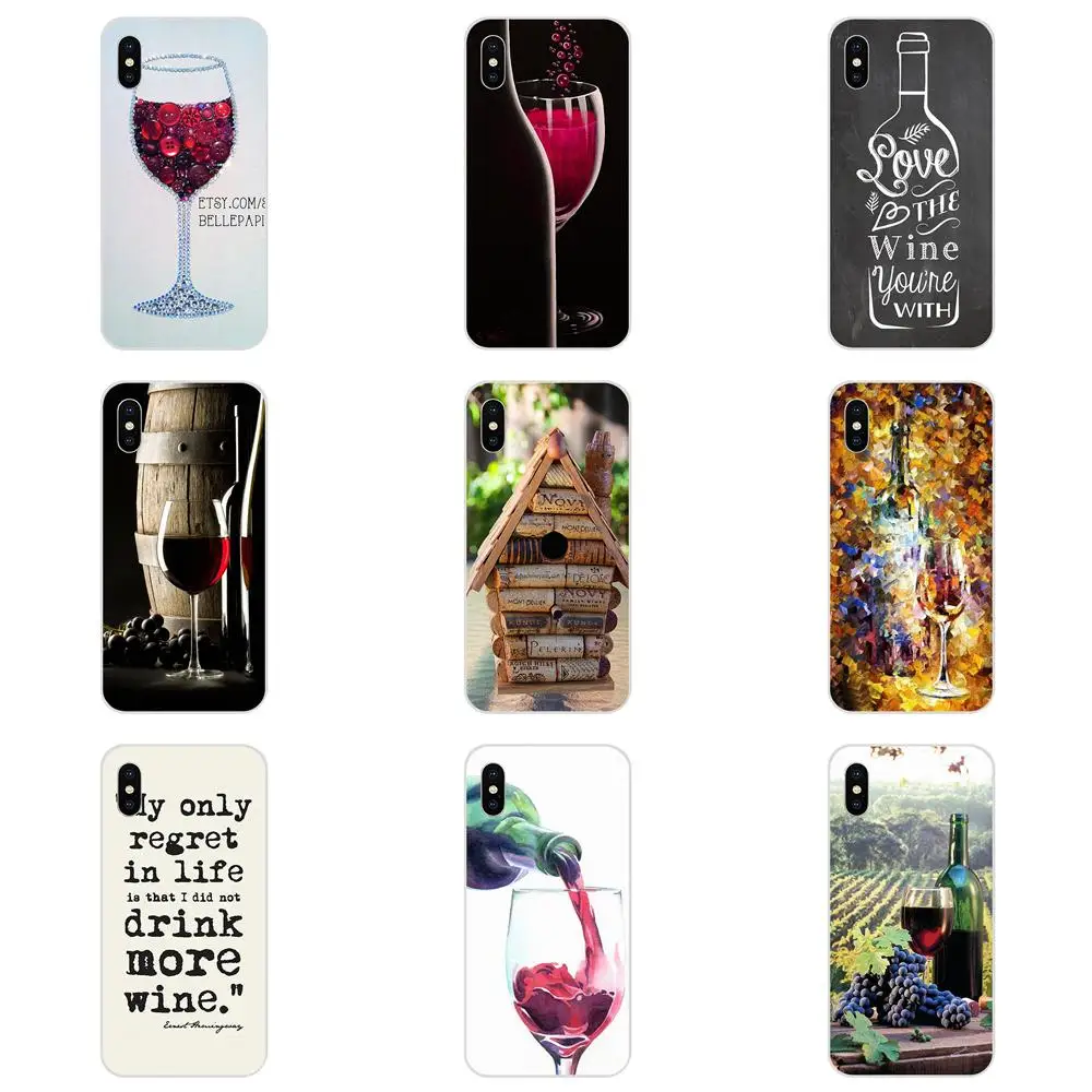 

Diy Painted Phone Accessories Case For Xiaomi Redmi Note 2 3 3S 4 4A 4X 5 5A 6 6A Pro Plus Fashion Wine Art