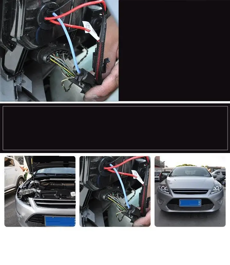 Cob Luces Para авто аксессуар боковой указатель поворота Drl Автомобильные светодиодные фары автомобильные фары в сборе 07 08 09 для Ford Mondeo