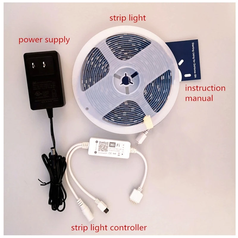 Светильник со светодиодной лентой с поддержкой HomeKit или DoHome WiFi RGB Intellige Голосовое управление 1 комплект включает в себя светильник+ Powe+ контрольный Лер