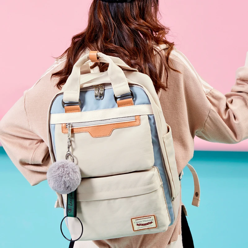 Водонепроницаемый Рюкзак Tide Girl из ткани Оксфорд Женская дорожная сумка