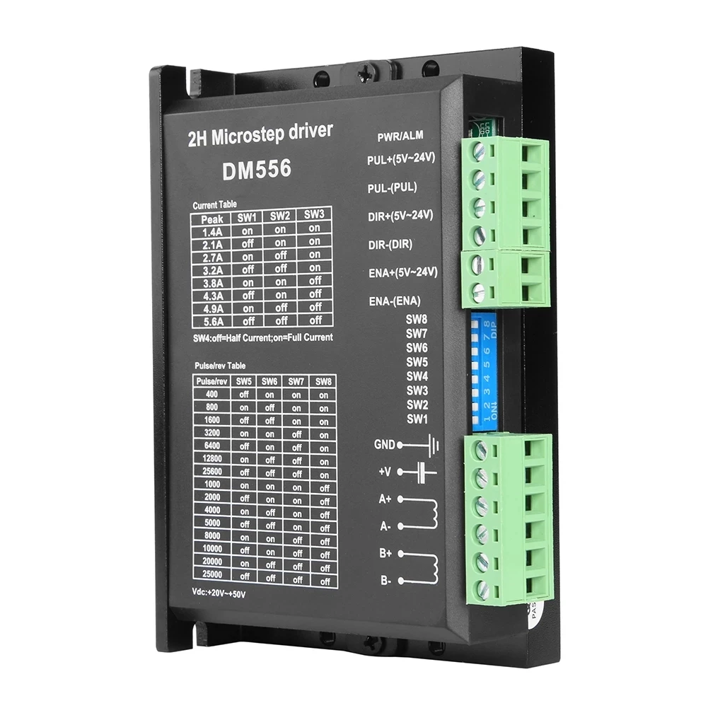 Nema 23 3N.m 스테퍼 모터 키트 DM556 디지털 스테퍼 모터 드라이버 2 상 5.6A cnc 조각 기계 키트