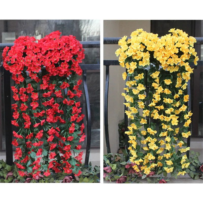 

85cm Vivid Artificial Hanging Orchid Bunch Silk Long Hanging Bush Flowers String Wedding Home Garden Party Decoration Декор