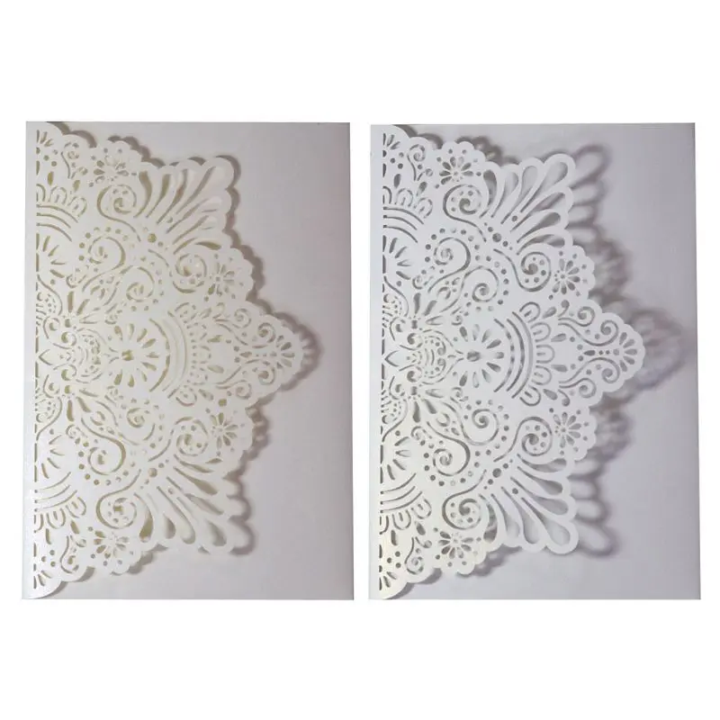  10Pcs 3D European Style Invitation Card with Envelope for Wedding Engagement - 4.0005E+12