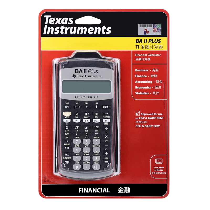Лидер продаж Ti BAII Plus 12 цифр пластиковый светодиодный калькулятор Calculatrice Calculadora для студентов