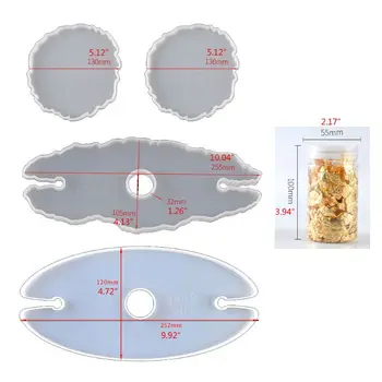 

5Pcs Wine Glass Rack Epoxy Resin Mold Bottle Shelf Storage Coaster Resin Mould N0HE