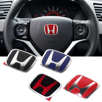 

53mm 50mm Steering Wheel Center Emblem For Honda Logo Sticker Civic Accord CRV HRV Fit Jazz City Odyssey Jade Hornet CBR 929 F4i