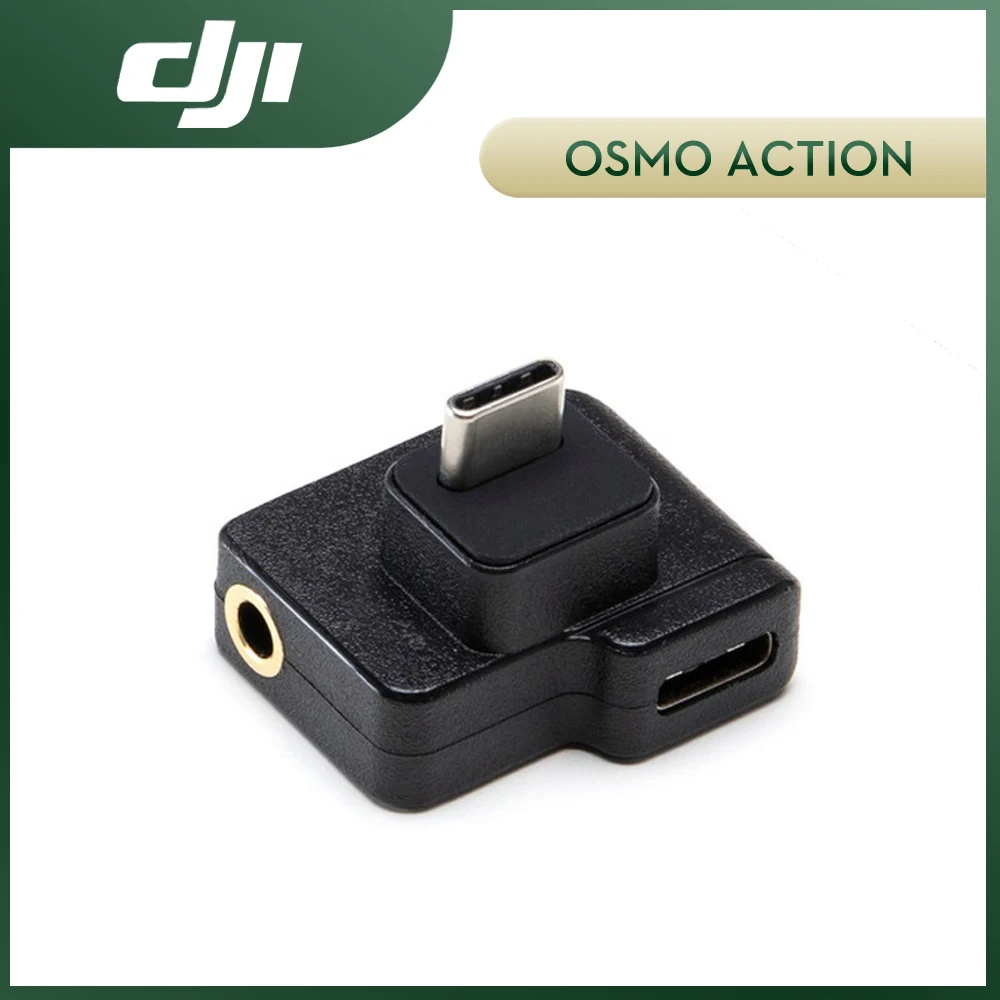 DJI CYNOVA Osmo Action-Adaptador de USB-C Dual de 3,5mm para DJI OSMO Action, mejora la calidad del sonido mientras se carga o transmisión de datos