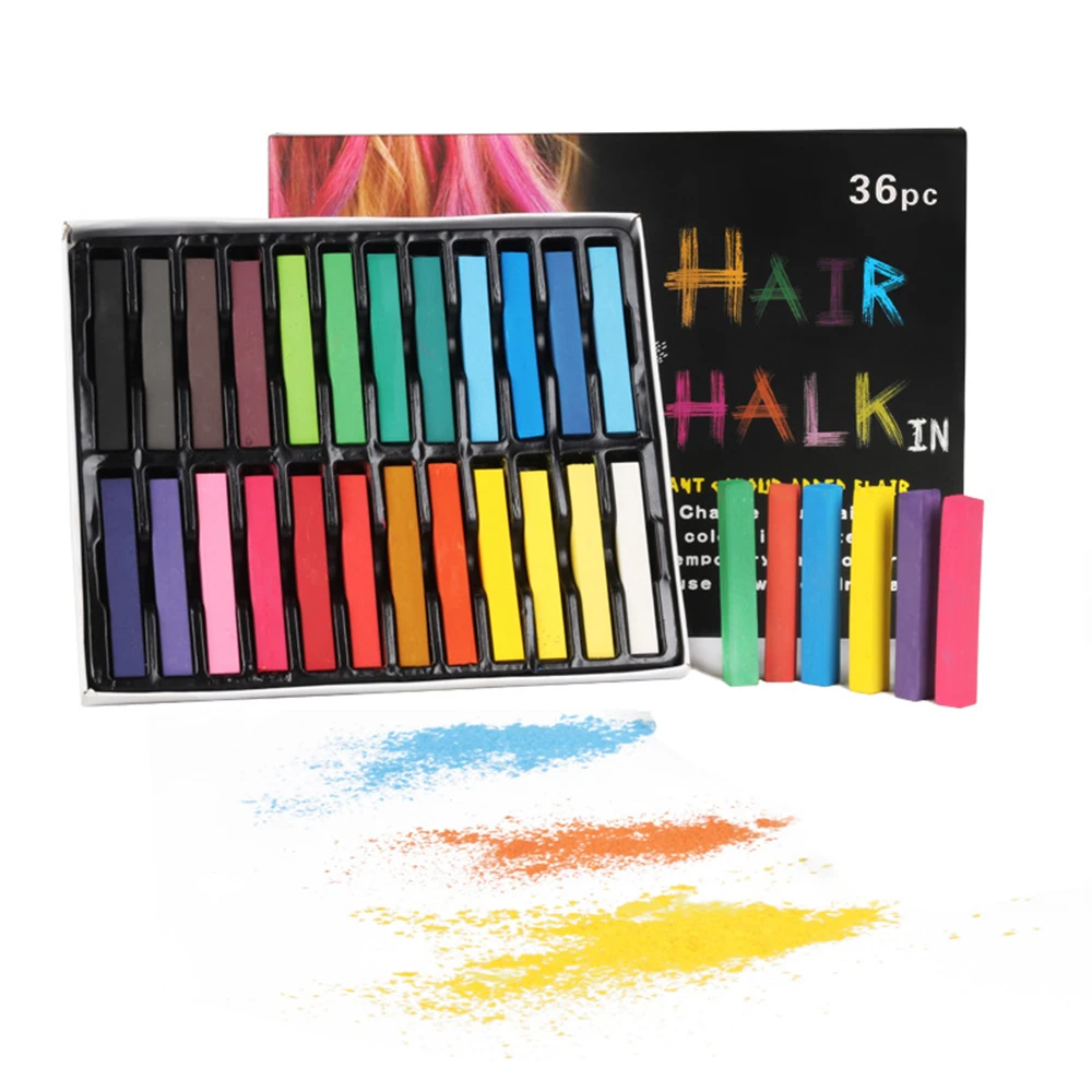 

6/12/24/36 Creative Painting Crayon Chalk Pastels Painting Colored Chalk Hair Stick Office School Art Supplies