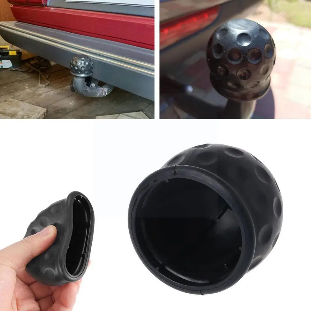 Universal 50mm Tow Bar Ball Cover Cap Ball Hood For Trailer Rubber Tool