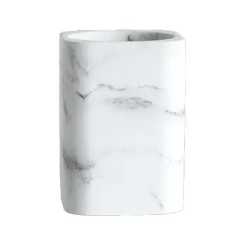 

Geometric Marble Desk Pen Pencil Holder Case Makeup Brush Storage Box Organizer